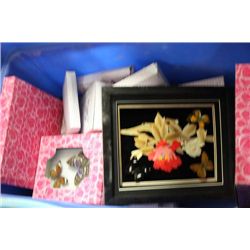 TOTE OF FRAMED BUTTERFLIES