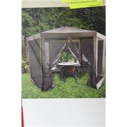 HEXAGON GAZEBO WITH SCREEN