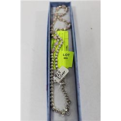 .925 SILVER MOTHER PEARL PINK 16" NECKLACE