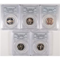 1999-S SILVER PROOF STATEHOOD QUARTERS PCGS PR-69 DCAM