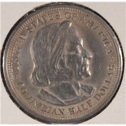 1893 COLUMBIAN EXPO COMMEN HALF DOLLAR XF/AU