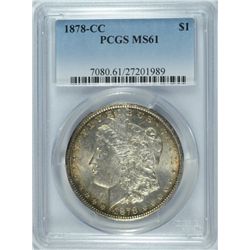 1878-CC MORGAN DOLLAR PCGS MS-61