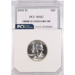 1959-D WASHINGTON QUARTER,  PCI  MS-67   TRENDS  FOR  $1500.00