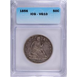 1856 SEATED LIBERTY HALF ICG VG-10
