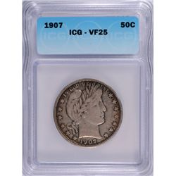 1907 BARBER HALF ICG VF-25