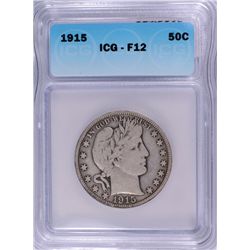 1915 BARBER HALF ICG F-12 KEY DATE