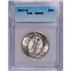 Image 1 : 1947-D WALKING LIBERTY HALF ICG MS-65