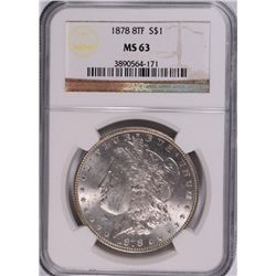 1878 8TF MORGAN DOLLAR NGC MS-63