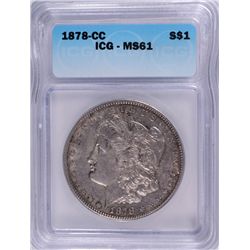 1878-CC MORGAN DOLLAR ICG MS-61