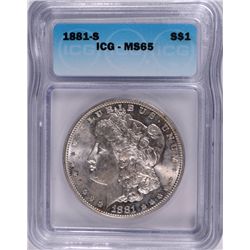1881-S MORGAN DOLLAR ICG MS-65