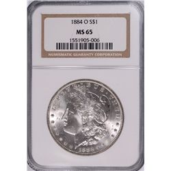 1884-O MORGAN DOLLAR NGC MS-65
