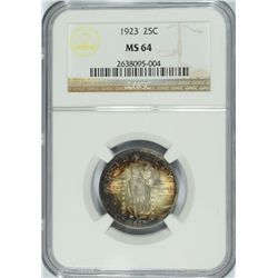 1923 STANDING LIBERTY QUARTER NGC MS-64 (NICE TONING)