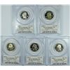 Image 2 : SET OF 1999 SILVER PROOF STATEHOOD QUARTERS PCGS PR-69 DCAM