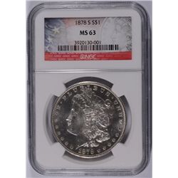 1878-S MORGAN DOLLAR NGC MS-63