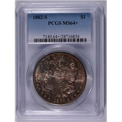 1882-S MORGAN DOLLAR PCGS MS-64+