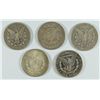 Image 2 : ( 5 ) DIFFERENT MORGAN DOLLARS, 1882-S, 1878, 1898, 1921 & 1896-O  NICE LOT!