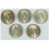 Image 1 : ( 5 ) CHOICE BU SILVER DOLLARS: 1922, ( 3 ) 1923 & 1924