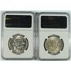Image 2 : LOT OF ( 2 ) 1949 FRANKLIN HALF DOLLARS, NGC MS-63 FBL
