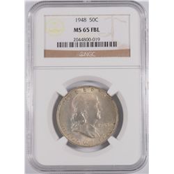 1948 FRANKLIN HALF DOLLAR, NGC MS-65 FBL