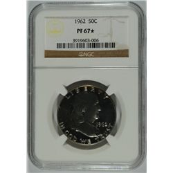 1962 FRANKLIN HALF DOLLAR, NGC PROOF-67* STAR!!