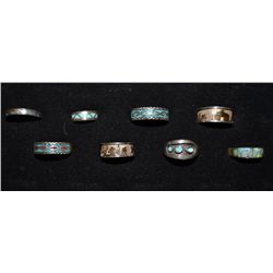 EIGHT NAVAJO RINGS