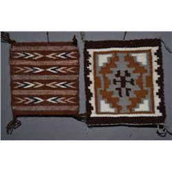 TWO MINIATURE NAVAJO TEXTILES