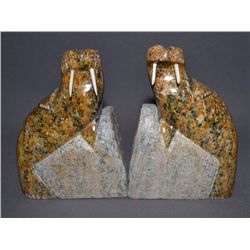 PAIR OF ESKIMO BOOK ENDS