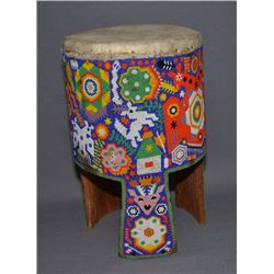 HUICHOL BEADED DRUM