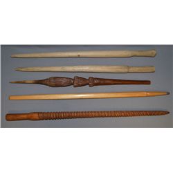 FIVE TRIBAL GAME STICKS