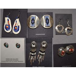SIX PAIR OF EARRINGS