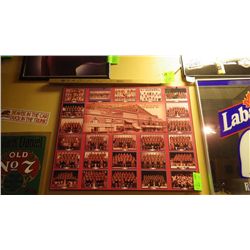 Miniature hockey stick / Montreal Canadiens "Glory Years" wall plaque / paper cut out memorablia
