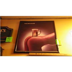 Classic "This One's on Me" framed beer print