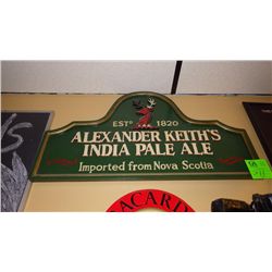 Alexander Keith's India Pale Ale plaque / Bacardi est. 1862 metal sign / Jack Daniel Old No 7 metal 