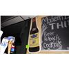 Image 1 : Very rare "The Original Stiff" Vodka & Grape metal bottle shape sign