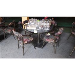 4 upholstered arm chairs with steel frame very solid and quality construction.