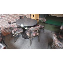4 upholstered arm chairs with steel frame very solid and quality construction.