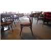 Image 3 : 4 solid wood upholstered arm chairs