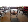 Image 4 : 4 solid wood upholstered arm chairs