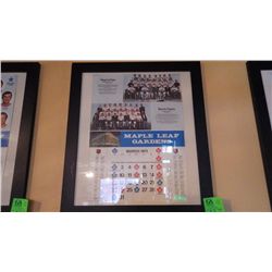 Regina Pats & Barrie Flyers March 1975 framed  calendar print
