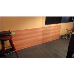 8 ft wood folding table with metal legs
