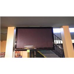 50" Panasonic flat screen TV with remote and stand for bottom as well as metal bracket it is curentl