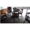 Image 1 : 4 solid wood arm chairs w/padded seating