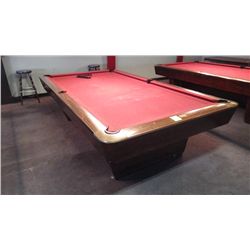 Brunswick medalist professional 4 1/2 x 9 ft slate regulation 8 ball/9 ball table with ball return. 