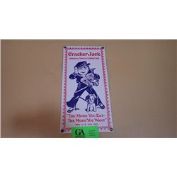 Very rare Cracker Jack metal sign