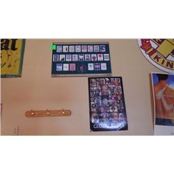 One Hundred Years of Olympic Games plaque and a poster of Golden Faces