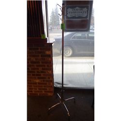 Two Stainless steel coat trees