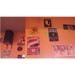 Classic Iver Johnson Motorcycles metal sign and Classic Property of Montreal Canadiens sign