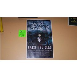 Popsicle metal sign,  Coca Cola metal sign, Raise the Dead Alice Cooper poster and Marilyn Munroe ph