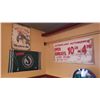 Image 1 : Antique William Penn Motor Oil metal sign, Pilsner Saskatchewan Rider flag and Antique Sutherland Au