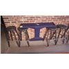 Image 1 : Wall table with cue holder and 4 wood stools